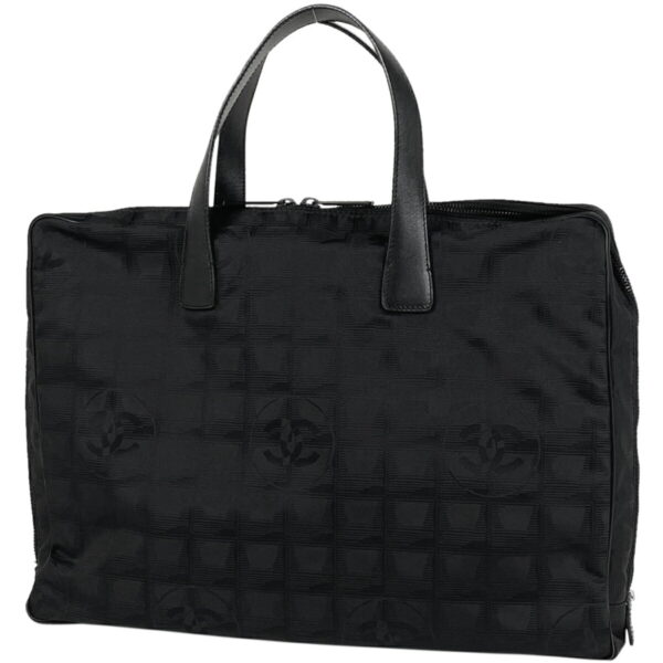 1000067833442 11 Chanel Travel Line Briefcase Nylon Jacquard Black