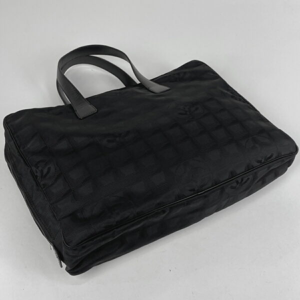 1000067833442 12 Chanel Travel Line Briefcase Nylon Jacquard Black