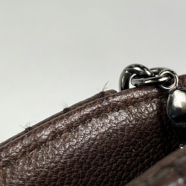 1000067849993 14 Salvatore Ferragamo Chain Leather Clutch Shoulder Bag Brown