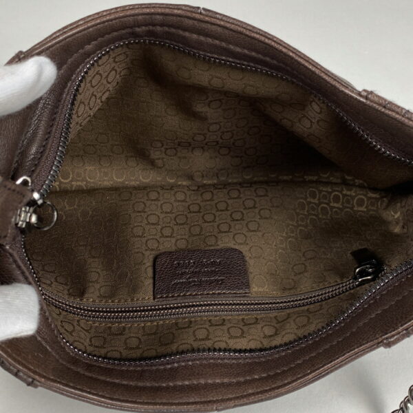 1000067849993 16 Salvatore Ferragamo Chain Leather Clutch Shoulder Bag Brown