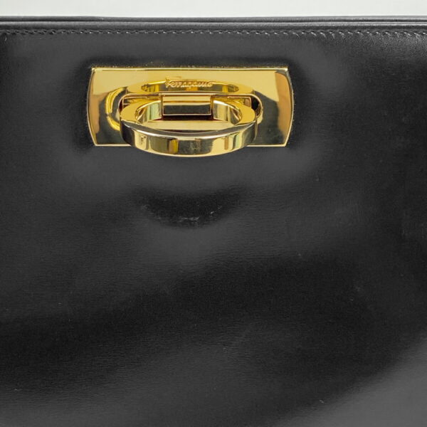 1000067850951 15 Salvatore Ferragamo Gancini 2WAY Clutch Shoulder Bag Black