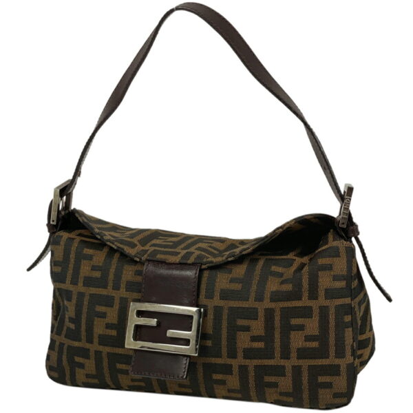 1000067902247 11 FENDI Zucca Pattern Shoulder Canvas Brown