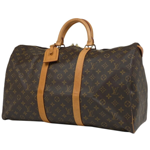 1000068161650 11 Louis Vuitton Keepall 50 Travel Bag Monogram Brown