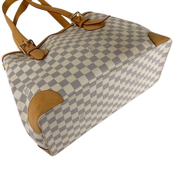 1000068228872 12 Louis Vuitton Hampstead MM Shoulder Tote Bag Damier Azur White