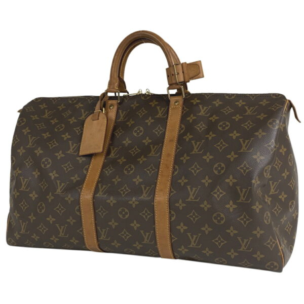 1000068271823 11 Louis Vuitton Keepall 50 Bag Monogram Brown