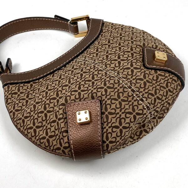 1000068280788 12 Loewe Road Line Shoulder Bag Canvas Brown