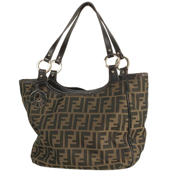 1000068285509 11 FENDI Zucca Pattern Tote Bag Canvas Brown