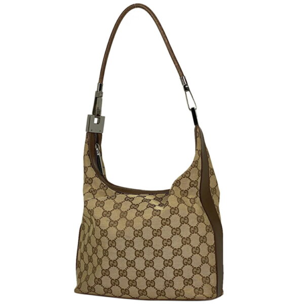 1000068334009 11 Gucci GG Pattern Shoulder Bag GG Canvas Beige Brown