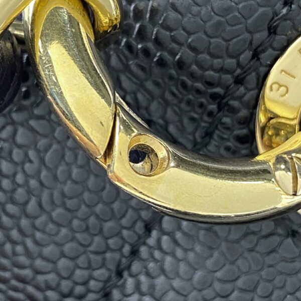 1000068362446 18 Chanel Coco Mark Chain Matelasse GST Tote Bag Caviar Skin Black