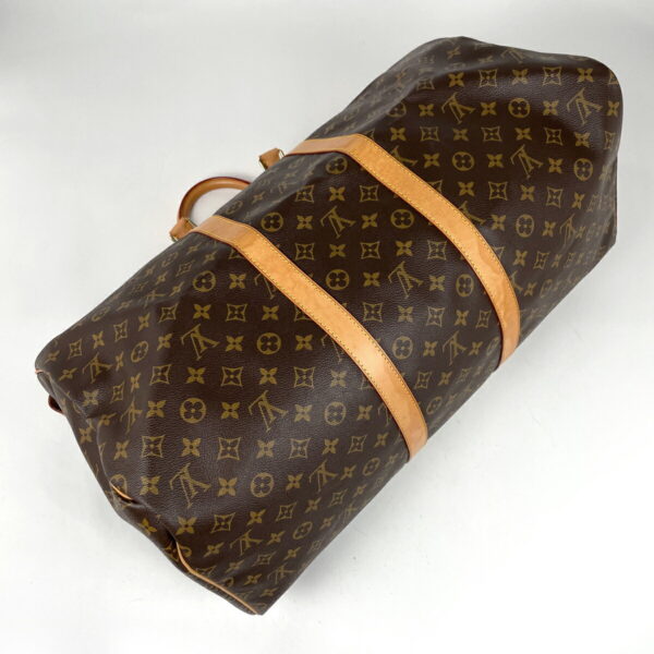 1000068403514 12 Louis Vuitton Keepall 55 Bag Monogram Brown