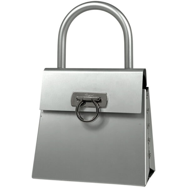 1000068441318 11 Salvatore Ferragamo Gancini Aluminum Handbag