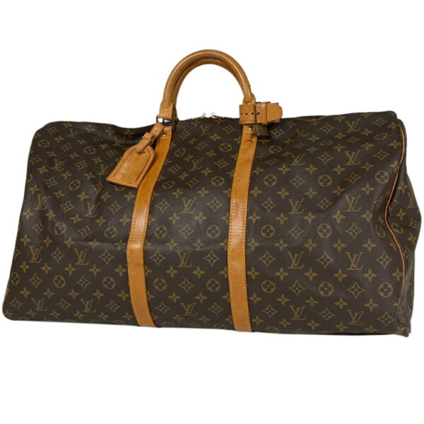 1000068455841 11 Louis Vuitton Keepall 60 Bag Monogram Brown