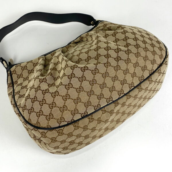 1000068557408 12 Gucci GG Pattern Sookie Shoulder Bag GG Canvas Brown Black