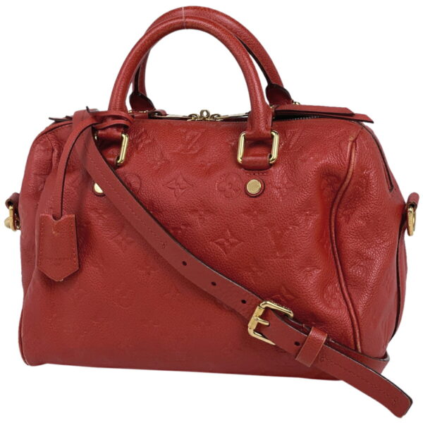 1000068598449 11 Louis Vuitton Speedy Bandouliere 25 2way Bag Monogram Empreinte Red