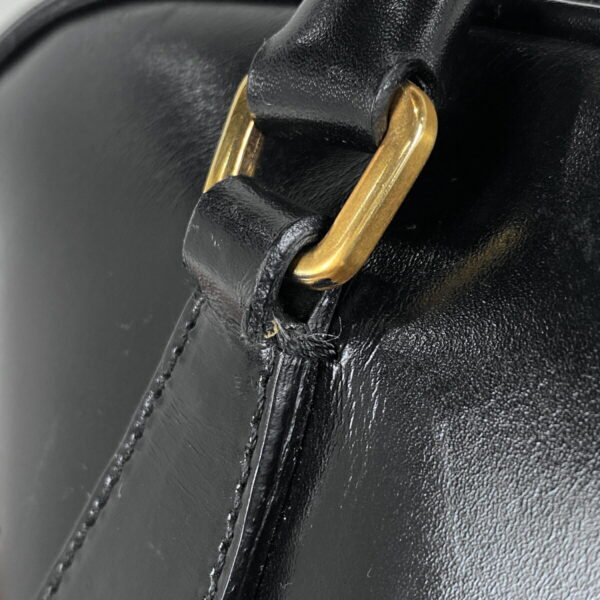 1000068725746 15 PRADA Plate Shoulder Bag Leather Nero