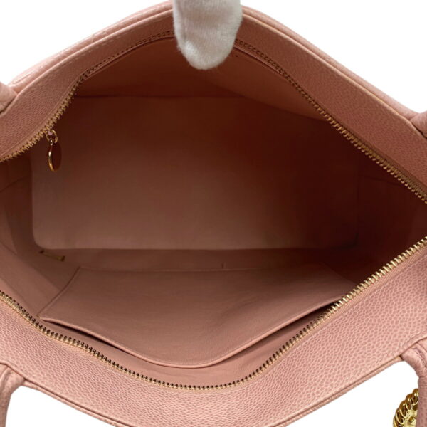 1000068737145 22 Chanel Reprint Tote Handbag Caviar Skin Pink