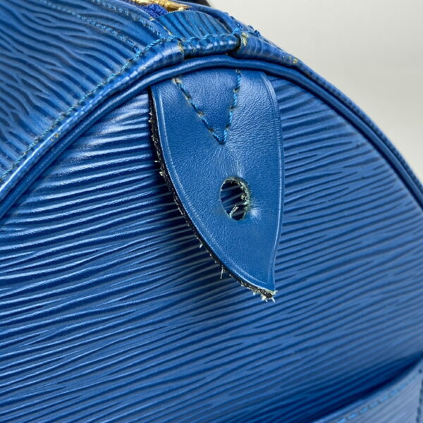 1000068822865 14 Louis Vuitton Speedy 30 Bag Epi Toledo Blue