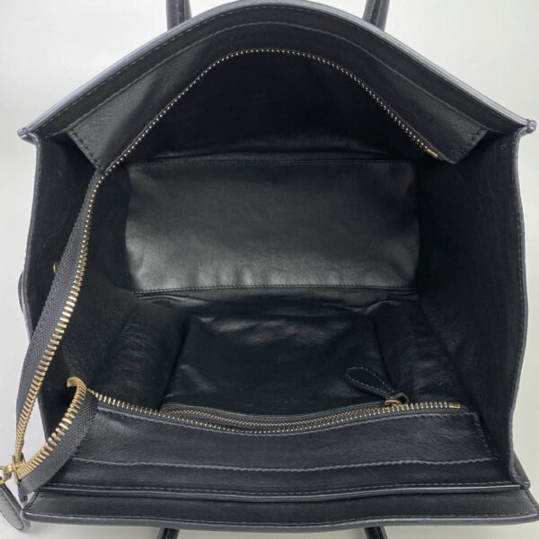 1000068855788 18 Celine Luggage Micro Shopper Leather Tote Handbag Black