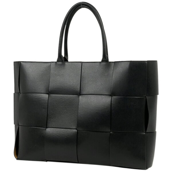 1000069049698 11 Bottega Veneta Large Arco Maxi Intrecciato Leather Tote Black