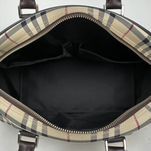 1000069106872 16 Burberry Plaid Canvas Handbag Beige Black