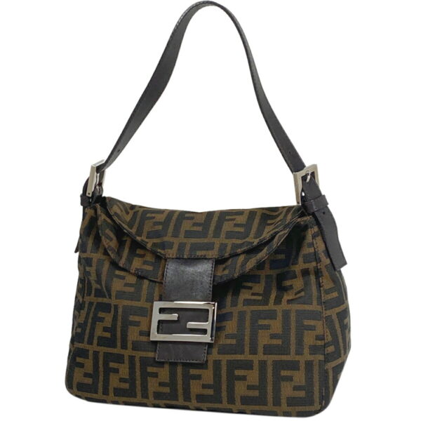 1000069114389 11 FENDI Zucca Pattern Shoulder Bag Shoulder Canvas Brown