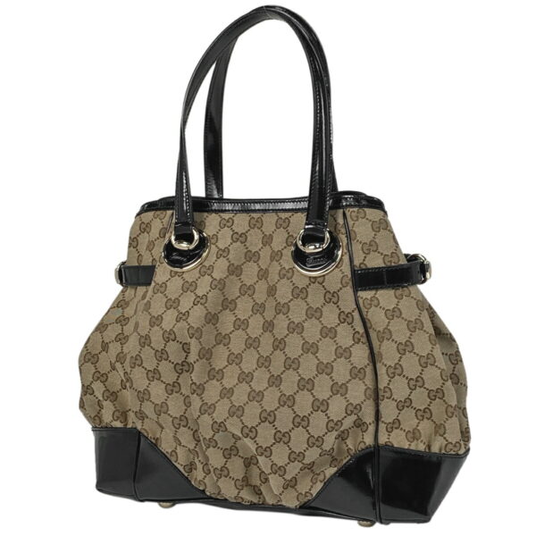 1000069117939 11 Gucci GG Pattern Shoulder Tote Bag GG Canvas Beige Black