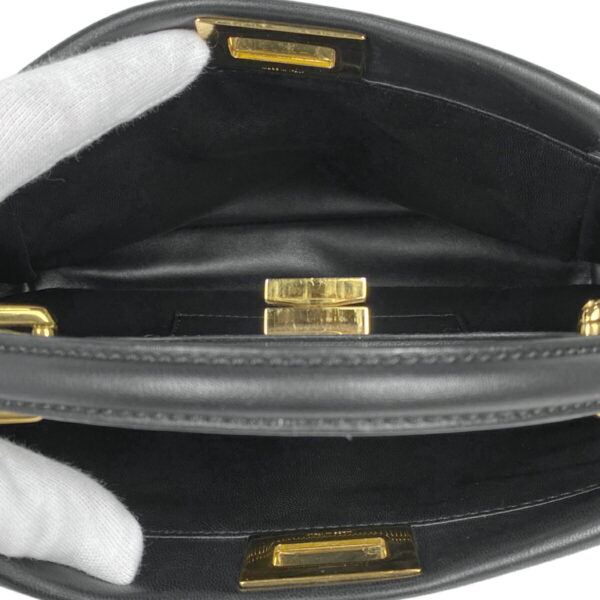 1000069120830 21 FENDI Mini Peekaboo 2WAY Shoulder Bag Leather Black