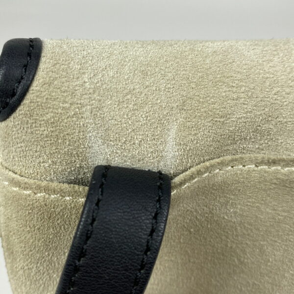 1000069123381 15 Loewe Anagram Mini Shoulder Bag Suede Beige Black