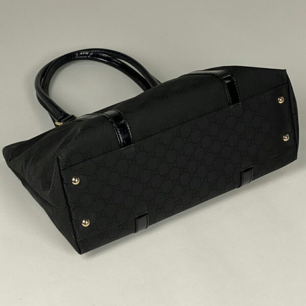 1000069284204 12 Gucci GG Pattern Tote Bag Nylon Black