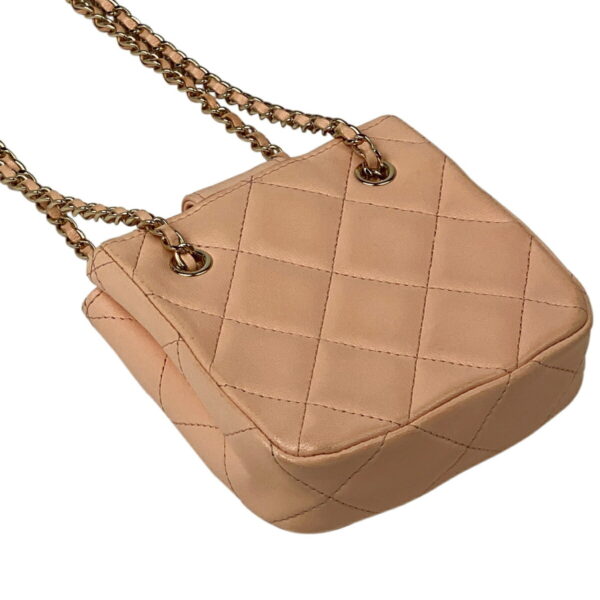 1000069358509 12 Chanel Coco Mark Chain Mini Matelasse Shoulder Bag Leather Salmon Pink