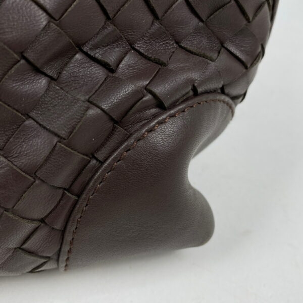 1000069391582 12 Bottega Veneta Intrecciato Braided Nappa Leather Handbag Brown