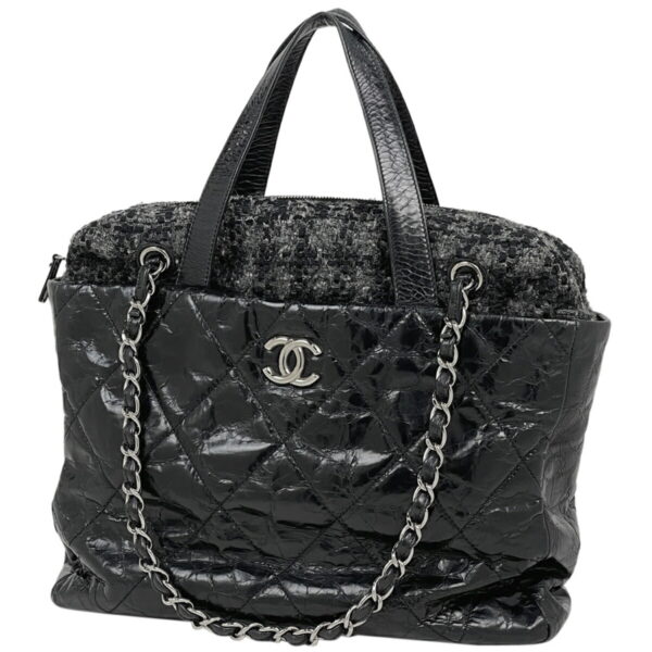 1000069402967 11 Chanel Portobello Chain 2WAY Shoulder Bag Leather Black