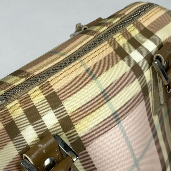 1000069437662 14 Burberry Plaid Canvas Mini Handbag Pink