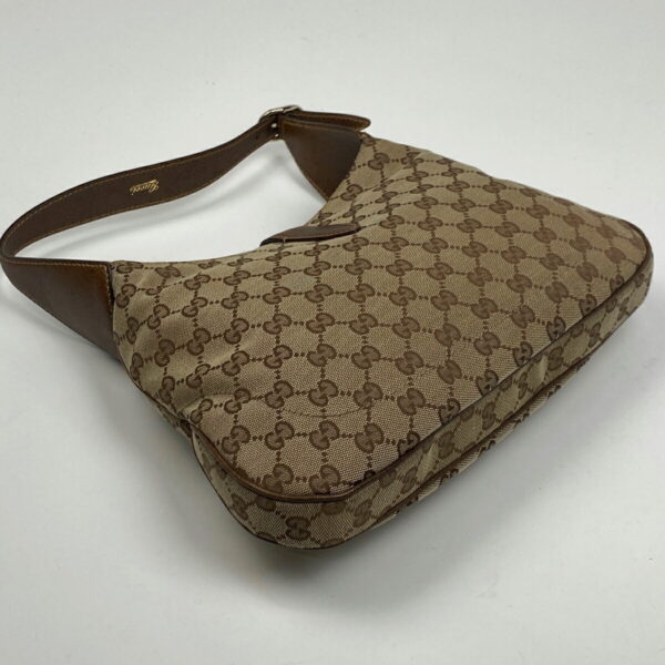 1000069513496 12 Gucci Jackie Line GG Canvas Shoulder Bag Brown