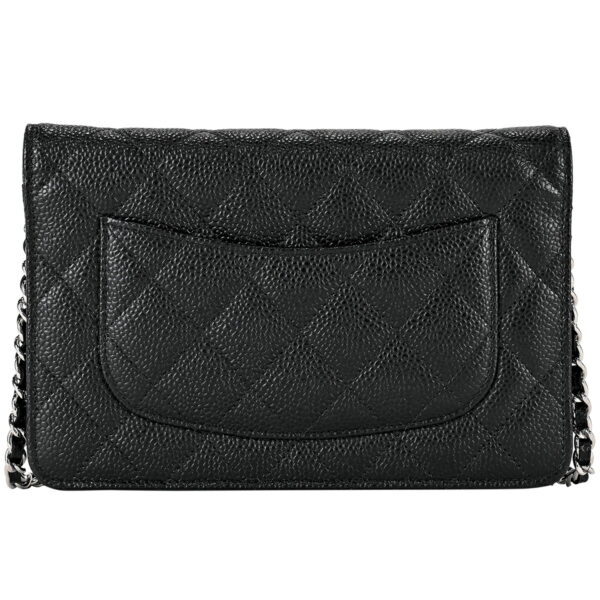 1000069531117 03 Chanel Cocomark Chain Wallet Matelasse Shoulder Bag Caviar Skin Black