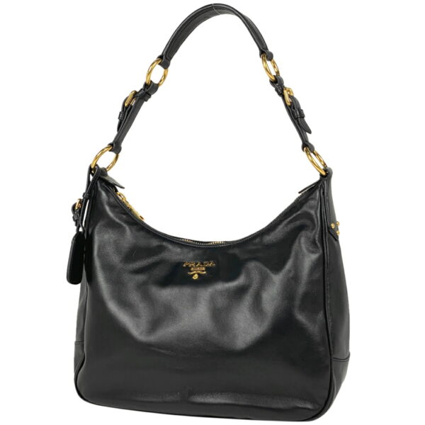 1000069543943 11 Prada Shoulder Bag Leather Black