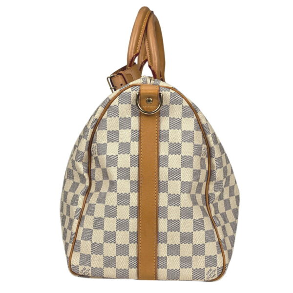 1000069560469 12 Louis Vuitton Keepall Bandouliere 45 2WAY Bag Damier Azur White