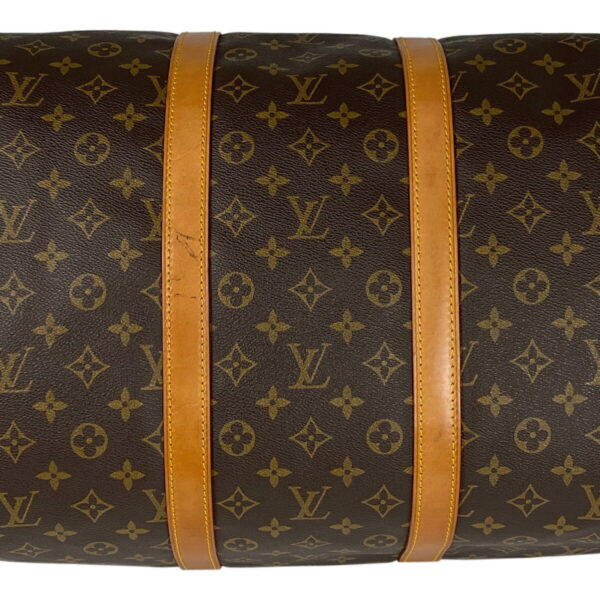 1000069577580 12 Louis Vuitton Keepall Bandouliere 55 Bag Monogram Brown