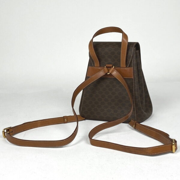 1000069664303 12 Celine Macadam Pattern Canvas Rucksack Daypack Brown