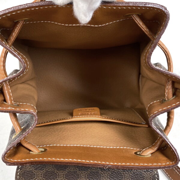 1000069664303 18 Celine Macadam Pattern Canvas Rucksack Daypack Brown