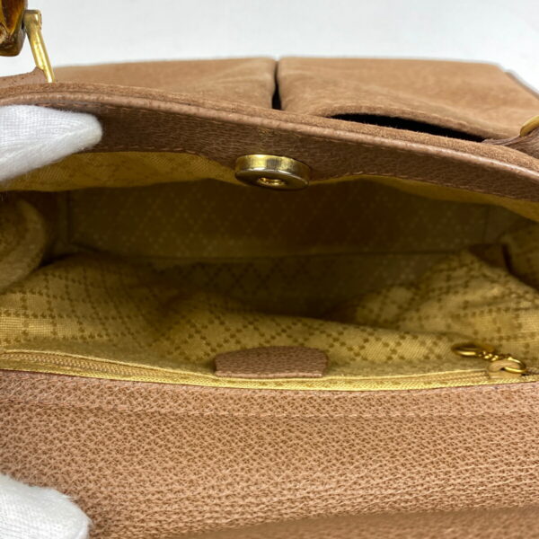 1000069683069 16 Gucci Bamboo Handbag Suede Brown