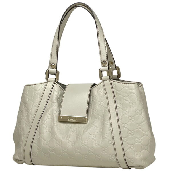 1000069707086 11 Gucci Guccisima Signature Tote Bag Shima Leather Ivory