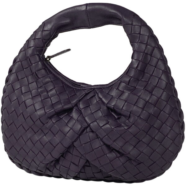 1000069738080 11 Bottega Veneta Intrecciato Braided Mesh Nappa Mini Leather Handbag Purple