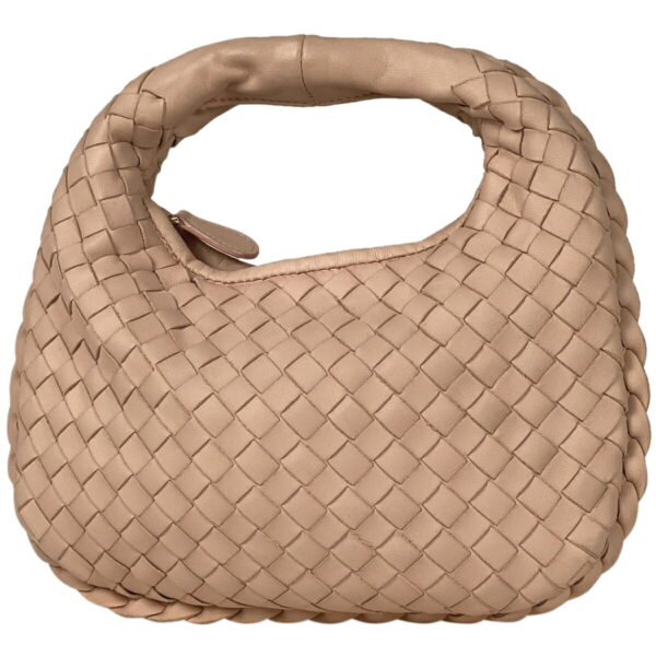 1000069738134 11 Bottega Veneta Intrecciato Braided Mesh Nappa Mini Leather Handbag Pink