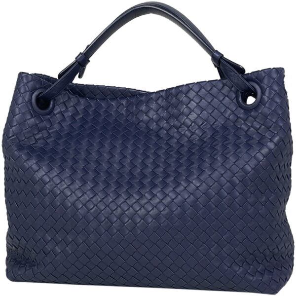 1000069795564 11 Bottega Veneta Intrecciato Nappa Tote Handbag Blue