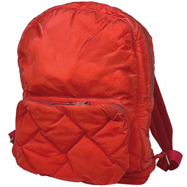 1000069795625 11 Bottega Veneta Maxi Intrecciato Nylon Rucksack Daypack Red