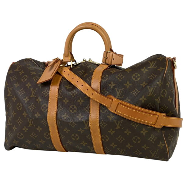 1000069803856 11 Louis Vuitton Keepall Bandouliere 45 Bag Monogram Brown