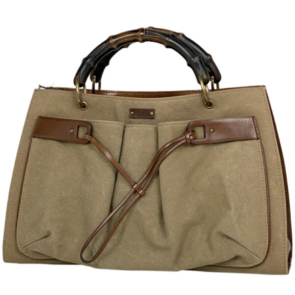 1000069836922 11 Gucci Bamboo Handbag Canvas Khaki