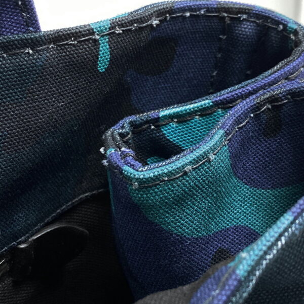 1000069844040 15 PRADA Canapa 2WAY Shoulder Tote Bag Camouflage Canvas Blue Black