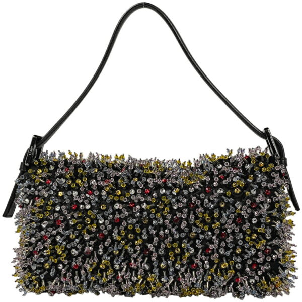 1000069854667 13 FENDI Mamma Bucket Rhinestone Sequin Bag Black Multicolor